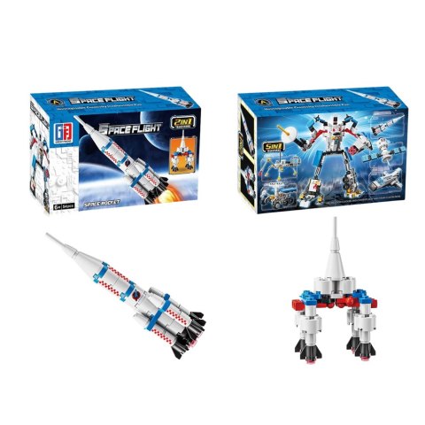 LEAN Toys Klocki Konstrukcyjne Zestaw Kosmiczny Rakiety Anteny Roboty 2w1 44-54 el. LEAN Toys Klocki Konstrukcyjne Zestaw Kosmiczny Rakiety Anteny Roboty 2w1 44-54 el.