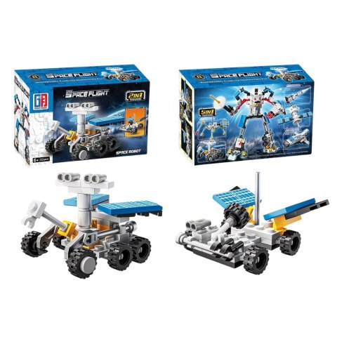 LEAN Toys Klocki Konstrukcyjne Zestaw Kosmiczny Rakiety Anteny Roboty 2w1 44-54 el. LEAN Toys Klocki Konstrukcyjne Zestaw Kosmiczny Rakiety Anteny Roboty 2w1 44-54 el.