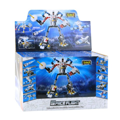 LEAN Toys Klocki Konstrukcyjne Zestaw Kosmiczny Rakiety Anteny Roboty 2w1 44-54 el. LEAN Toys Klocki Konstrukcyjne Zestaw Kosmiczny Rakiety Anteny Roboty 2w1 44-54 el.
