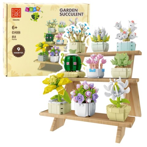 LEAN Toys Klocki Konstrukcyjne Zestaw Kwiaty W Doniczkach 9szt. 854 el. LEAN Toys Klocki Konstrukcyjne Zestaw Kwiaty W Doniczkach 9szt. 854 el.
