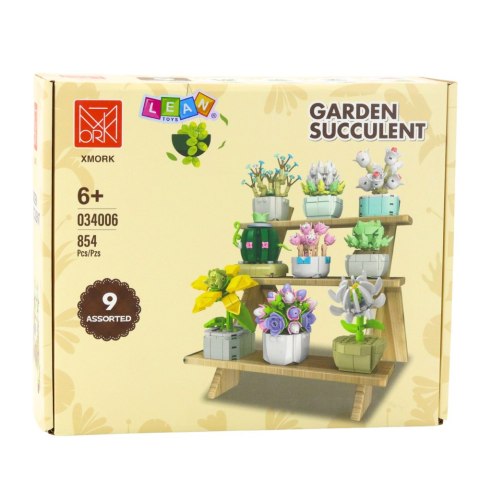 LEAN Toys Klocki Konstrukcyjne Zestaw Kwiaty W Doniczkach 9szt. 854 el. LEAN Toys Klocki Konstrukcyjne Zestaw Kwiaty W Doniczkach 9szt. 854 el.