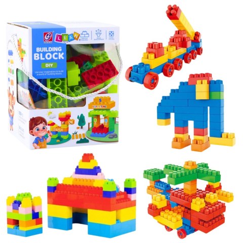 LEAN Toys Zestaw Klocki Konstrukcyjne Przestrzenne Kolorowe 100 el. LEAN Toys Zestaw Klocki Konstrukcyjne Przestrzenne Kolorowe 100 el.
