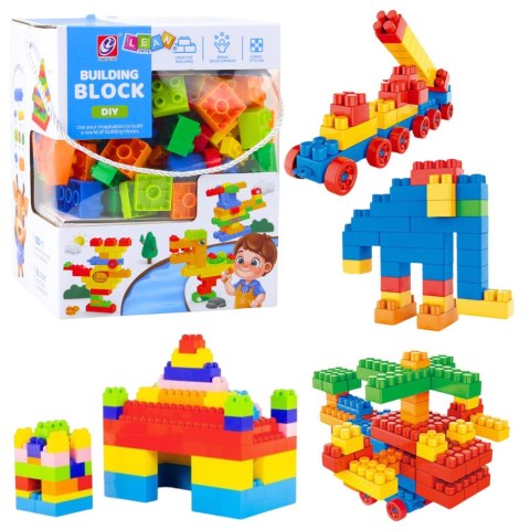 LEAN Toys Zestaw Klocki Konstrukcyjne Przestrzenne Kolorowe 180 el. LEAN Toys Zestaw Klocki Konstrukcyjne Przestrzenne Kolorowe 180 el.
