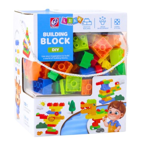 LEAN Toys Zestaw Klocki Konstrukcyjne Przestrzenne Kolorowe 180 el. LEAN Toys Zestaw Klocki Konstrukcyjne Przestrzenne Kolorowe 180 el.