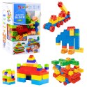 LEAN Toys Zestaw Klocki Konstrukcyjne Przestrzenne Kolorowe 260 el.