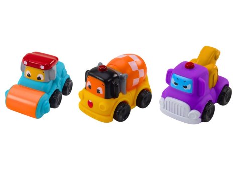 LEAN Toys Zestaw Pojazdów Budowlanych Dla Maluchów Gumowe Miękkie LEAN Toys Zestaw Pojazdów Budowlanych Dla Maluchów Gumowe Miękkie