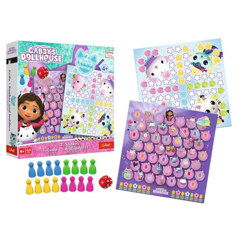 Trefl Gry Gra 2w1 Chińczyk - Węże i drabiny Gabbys Dollhouse 02590 Trefl Gry Gra 2w1 Chińczyk - Węże i drabiny Gabbys Dollhouse 02590