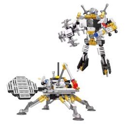 LEAN TOYS Klocki Konstrukcyjne Lądownik Marsjański Robot Kosmiczny 2w1 146 el.