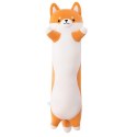 LEAN Toys Pluszowa Maskotka Pies Shiba Poduszka Podłużna Wałek 60cm LEAN Toys Pluszowa Maskotka Pies Shiba Poduszka Podłużna Wałek 60cm