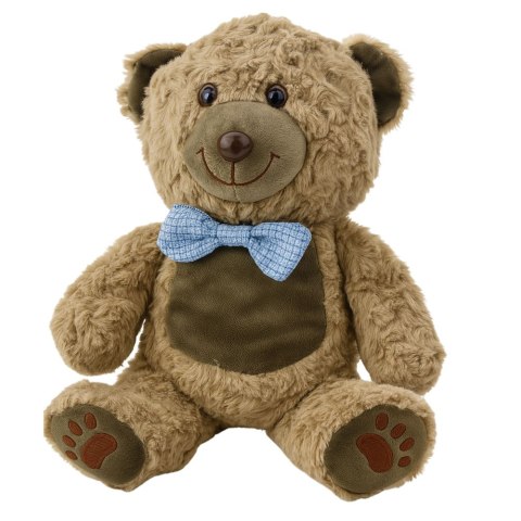 LEAN Toys Pluszowa Maskotka Przytulanka Miś Niebieska Mucha Jasnobrązowy 30cm LEAN Toys Pluszowa Maskotka Przytulanka Miś Niebieska Mucha Jasnobrązowy 30cm