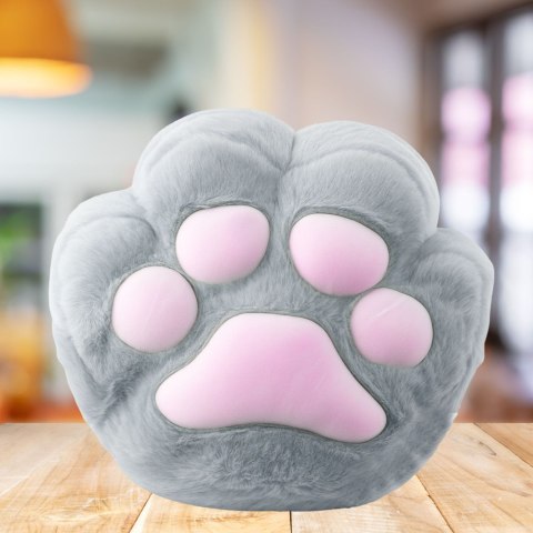 LEAN Toys Pluszowa Poduszka Przytulanka Z Kieszenią Na Ręce Ogrzewacz Szara 40cm LEAN Toys Pluszowa Poduszka Przytulanka Z Kieszenią Na Ręce Ogrzewacz Szara 40cm