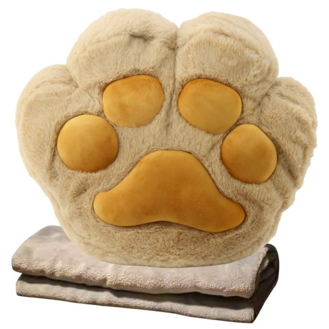 LEAN Toys Pluszowa Poduszka Z Kieszenią Na Ręce i Kocykiem Ogrzewacz Beżowa 40cm LEAN Toys Pluszowa Poduszka Z Kieszenią Na Ręce i Kocykiem Ogrzewacz Beżowa 40cm