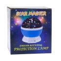 LEAN Toys Projektor Gwiazd Obrotowy 360° LED Lampka Nocna Niebieski