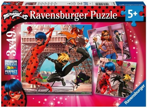 Puzzle 3x49 Miraculum: Biedronka i Czarny Kot Puzzle 3x49 Miraculum: Biedronka i Czarny Kot
