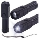 LEAN Latarka LED Regulacja Zoom 3 Tryby Świecenia Ładowanie USB Czarna