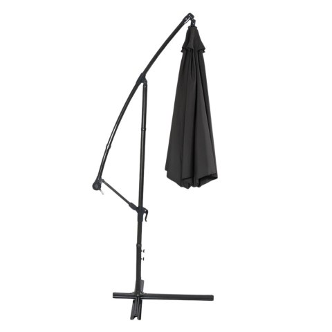 LEAN Parasol Ogrodowy Boczny Z Regulacją Pochyłu Pokrowiec 350 x 250cm Antracyt LEAN Parasol Ogrodowy Boczny Z Regulacją Pochyłu Pokrowiec 350 x 250cm Antracyt