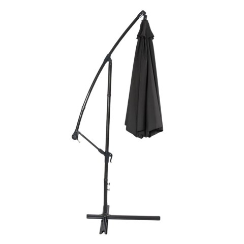 LEAN Parasol Ogrodowy Boczny Z Regulacją Pochyłu Pokrowiec 350 x 250cm Czarny LEAN Parasol Ogrodowy Boczny Z Regulacją Pochyłu Pokrowiec 350 x 250cm Czarny