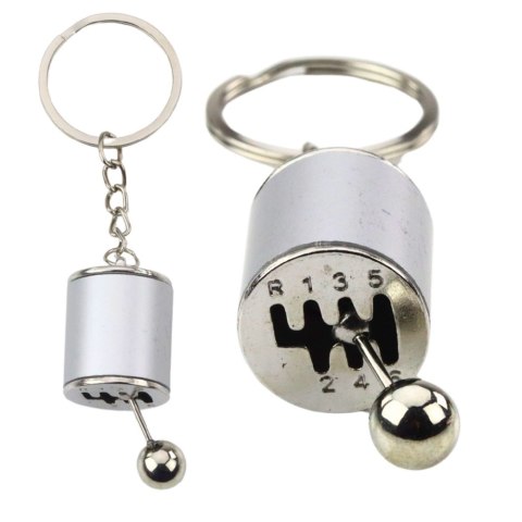 LEAN TOYS Brelok Metalowy Do Kluczy Skrzynia Biegów Ruchoma Srebrny LEAN TOYS Brelok Metalowy Do Kluczy Skrzynia Biegów Ruchoma Srebrny