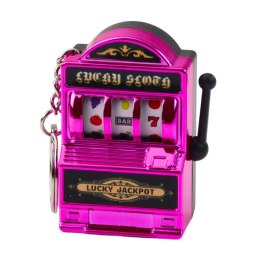 LEAN TOYS Brelok Mini Maszyna Kasynowa Slot Automat Ruchomy Drążek Mix Kolor