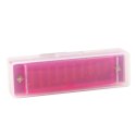 LEAN TOYS Harmonijka Ustna 10-Otworowa Dla Dzieci Początkujących Etui Różowa