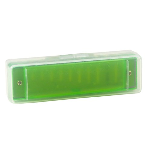 LEAN TOYS Harmonijka Ustna 10-Otworowa Dla Dzieci Początkujących Etui Zielona LEAN TOYS Harmonijka Ustna 10-Otworowa Dla Dzieci Początkujących Etui Zielona