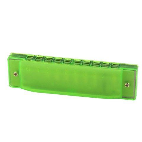 LEAN TOYS Harmonijka Ustna 10-Otworowa Dla Dzieci Początkujących Etui Zielona LEAN TOYS Harmonijka Ustna 10-Otworowa Dla Dzieci Początkujących Etui Zielona