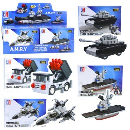 LEAN TOYS Klocki Konstrukcyjne 2w1 Pojazdy Wojskowe Środki Transportu Robot