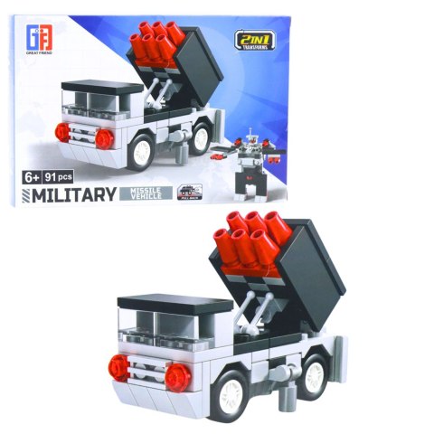 LEAN TOYS Klocki Konstrukcyjne 2w1 Pojazdy Wojskowe Środki Transportu Robot LEAN TOYS Klocki Konstrukcyjne 2w1 Pojazdy Wojskowe Środki Transportu Robot