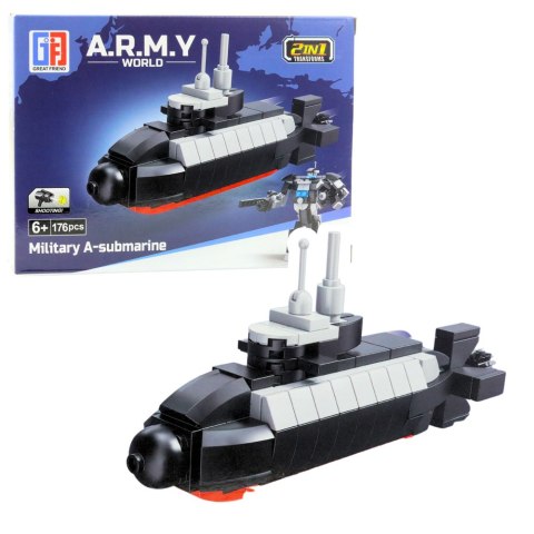 LEAN TOYS Klocki Konstrukcyjne Armia Wojsko Militarne Środki Transportu Robot 2w1 LEAN TOYS Klocki Konstrukcyjne Armia Wojsko Militarne Środki Transportu Robot 2w1