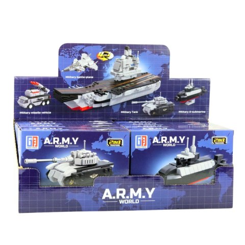 LEAN TOYS Klocki Konstrukcyjne Armia Wojsko Militarne Środki Transportu Robot 2w1 LEAN TOYS Klocki Konstrukcyjne Armia Wojsko Militarne Środki Transportu Robot 2w1