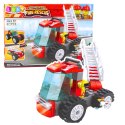 LEAN TOYS Klocki Konstrukcyjne Pojazd Strażacki Wóz z Drabiną 67 el.