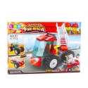 LEAN TOYS Klocki Konstrukcyjne Pojazd Strażacki Wóz z Drabiną 67 el.