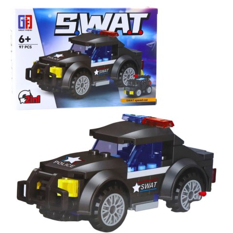 LEAN TOYS Klocki Konstrukcyjne Pojazdy Środki Transportu SWAT 2w1 92-117 el. LEAN TOYS Klocki Konstrukcyjne Pojazdy Środki Transportu SWAT 2w1 92-117 el.