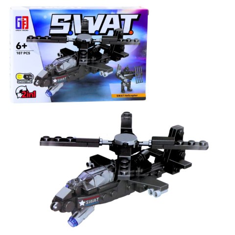 LEAN TOYS Klocki Konstrukcyjne Pojazdy Środki Transportu SWAT 2w1 92-117 el. LEAN TOYS Klocki Konstrukcyjne Pojazdy Środki Transportu SWAT 2w1 92-117 el.