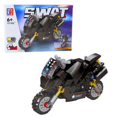 LEAN TOYS Klocki Konstrukcyjne Pojazdy Środki Transportu SWAT 2w1 92-117 el. LEAN TOYS Klocki Konstrukcyjne Pojazdy Środki Transportu SWAT 2w1 92-117 el.