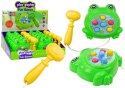 LEAN TOYS Mini Gra Wac A Mole Żabka Młotek Na Sznurku Zielona