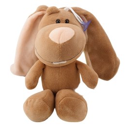 LEAN TOYS Pluszowa Maskotka Przytulanka Zajączek Z Przyssawką Brązowy 23 x 12 cm