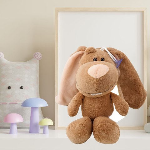 LEAN TOYS Pluszowa Maskotka Przytulanka Zajączek Z Przyssawką Brązowy 23 x 12 cm LEAN TOYS Pluszowa Maskotka Przytulanka Zajączek Z Przyssawką Brązowy 23 x 12 cm