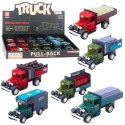 LEAN Toys Ciężarówka Klasyczna Metalowa Napęd Pull Back Światła Dźwięki