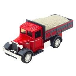 LEAN Toys Ciężarówka Klasyczna Metalowa Napęd Pull Back Światła Dźwięki