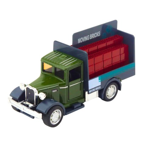 LEAN Toys Ciężarówka Klasyczna Metalowa Napęd Pull Back Światła Dźwięki LEAN Toys Ciężarówka Klasyczna Metalowa Napęd Pull Back Światła Dźwięki