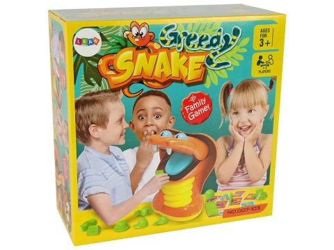 LEAN Toys Gra Zręcznościowa Kąsający Wąż Karty Pomarańczowa LEAN Toys Gra Zręcznościowa Kąsający Wąż Karty Pomarańczowa