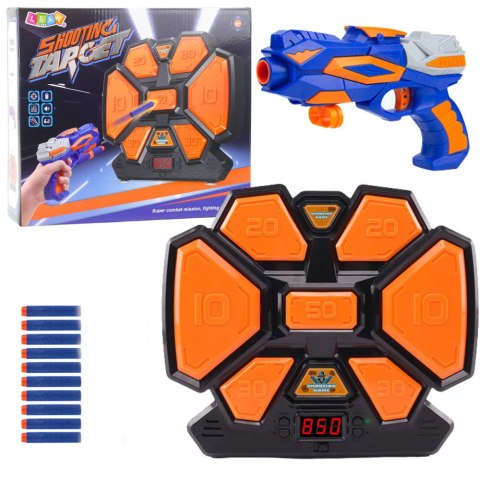 LEAN Toys Gra Zręcznościowa Pistolet Strzałki Piankowe Tarcza Elektroniczna Licznik LEAN Toys Gra Zręcznościowa Pistolet Strzałki Piankowe Tarcza Elektroniczna Licznik