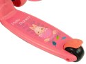 LEAN Toys Hulajnoga Trójkołowa Balansowa Siodełko Różowa Muzyka Diody Królik