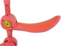 LEAN Toys Hulajnoga Trójkołowa Balansowa Siodełko Różowa Muzyka Diody Królik