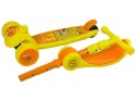 LEAN Toys Hulajnoga Trójkołowa Balansowa Siodełko Żółte Muzyka Diody Wiewiórka