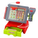 LEAN Toys Kasa Sklepowa Dla Dzieci Akcesoria Koszyk Owoce Światła Dźwięki Czerwona