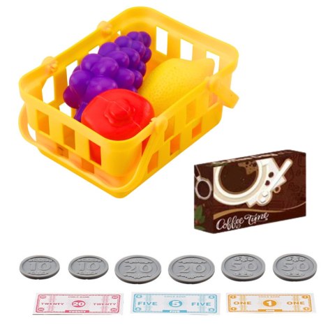 LEAN Toys Kasa Sklepowa Dla Dzieci Akcesoria Koszyk Owoce Światła Dźwięki Czerwona LEAN Toys Kasa Sklepowa Dla Dzieci Akcesoria Koszyk Owoce Światła Dźwięki Czerwona