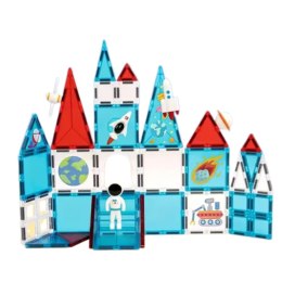 LEAN Toys Klocki Konstrukcyjne Magnetyczne Okienka Kosmiczne 58 el.