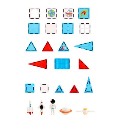 LEAN Toys Klocki Konstrukcyjne Magnetyczne Okienka Kosmiczne 58 el. LEAN Toys Klocki Konstrukcyjne Magnetyczne Okienka Kosmiczne 58 el.